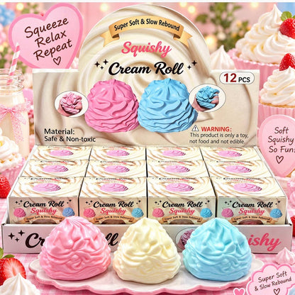 Gracefully Rooted Cream Roll Squishy in pastel colors
