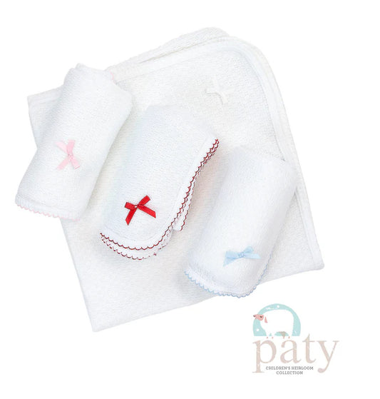 Paty Inc White/Blue Blanket