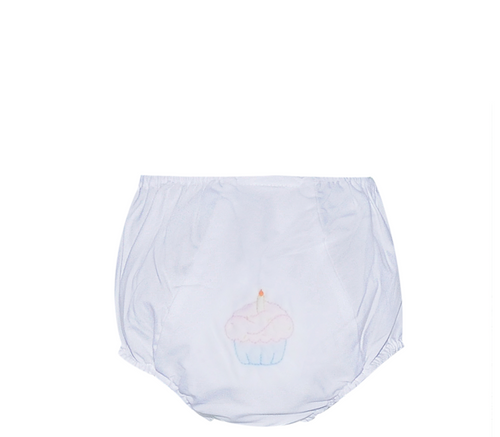 Baby Sen Landon Cupcake Diaper Cover-White