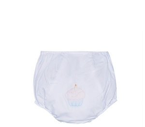 Baby Sen Landon Cupcake Diaper Cover-White