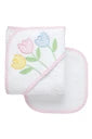 3 Marthas Tulip Baby Hooded Towel & Washcloth Set