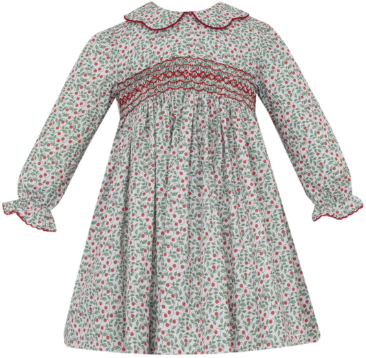 Sophia Holiday Print L/S Dress