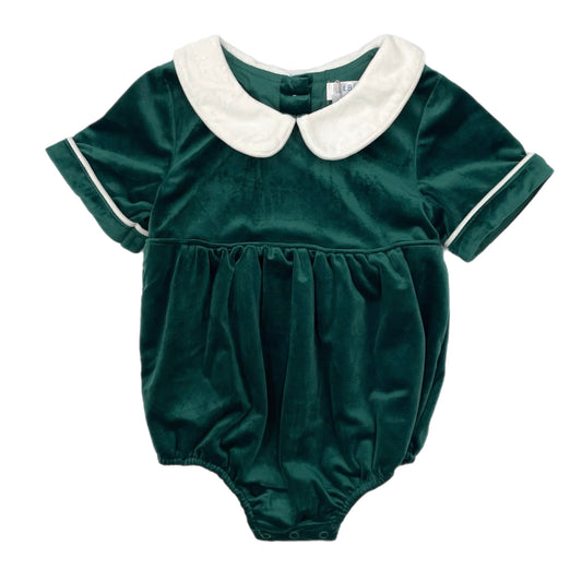 Lulu Bebe Noah Velvet Boy Bubble-Green