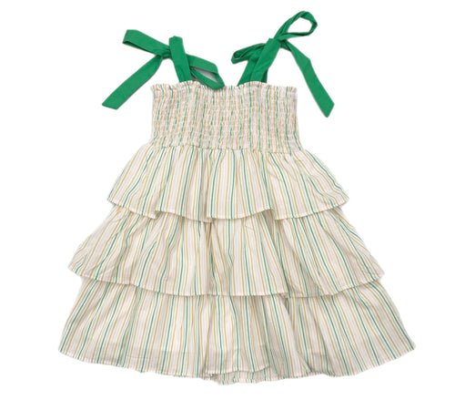 Lulu Bebe Striped Tie Shoulder Dress