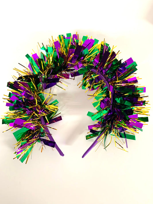 Azarhia Tinsel Mardi Gras Headband