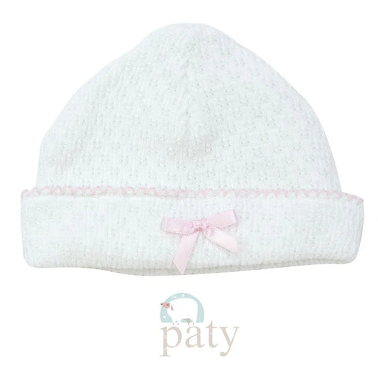 Paty Inc. White/Pink Saylor Cap-w/ Bow