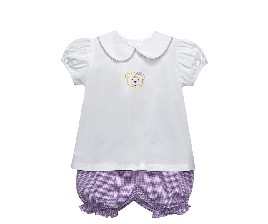 Southern Saturday Tiger Knit Girl Bloomer Set