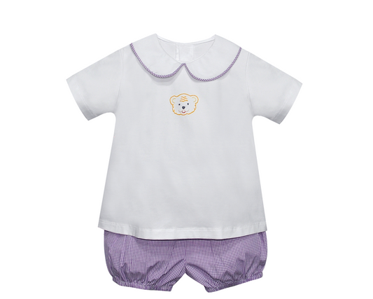 Southern Saturday Tiger Knit Boy Bloomer Set
