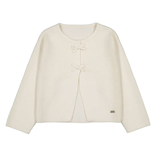 Mayoral Bow Cardigan-Bone
