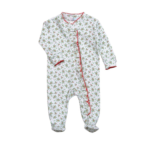 Baby Loren Christmas Garland Zipper Footie