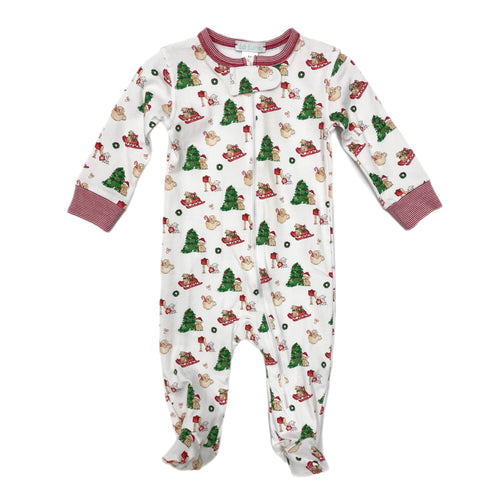 Lulu Bebe Christmas Pup Pima Footie