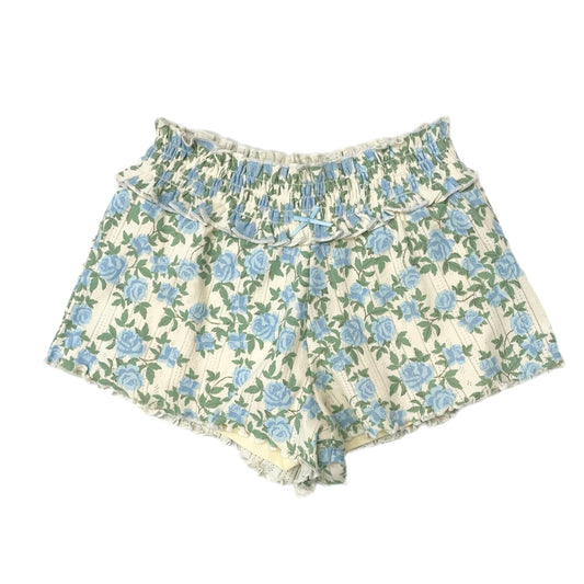 Paper Flower Floral Smocked Waistband Short