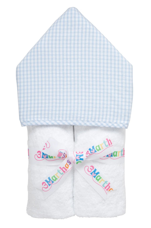 3 Marthas Big Check Everykids Towel-Blue