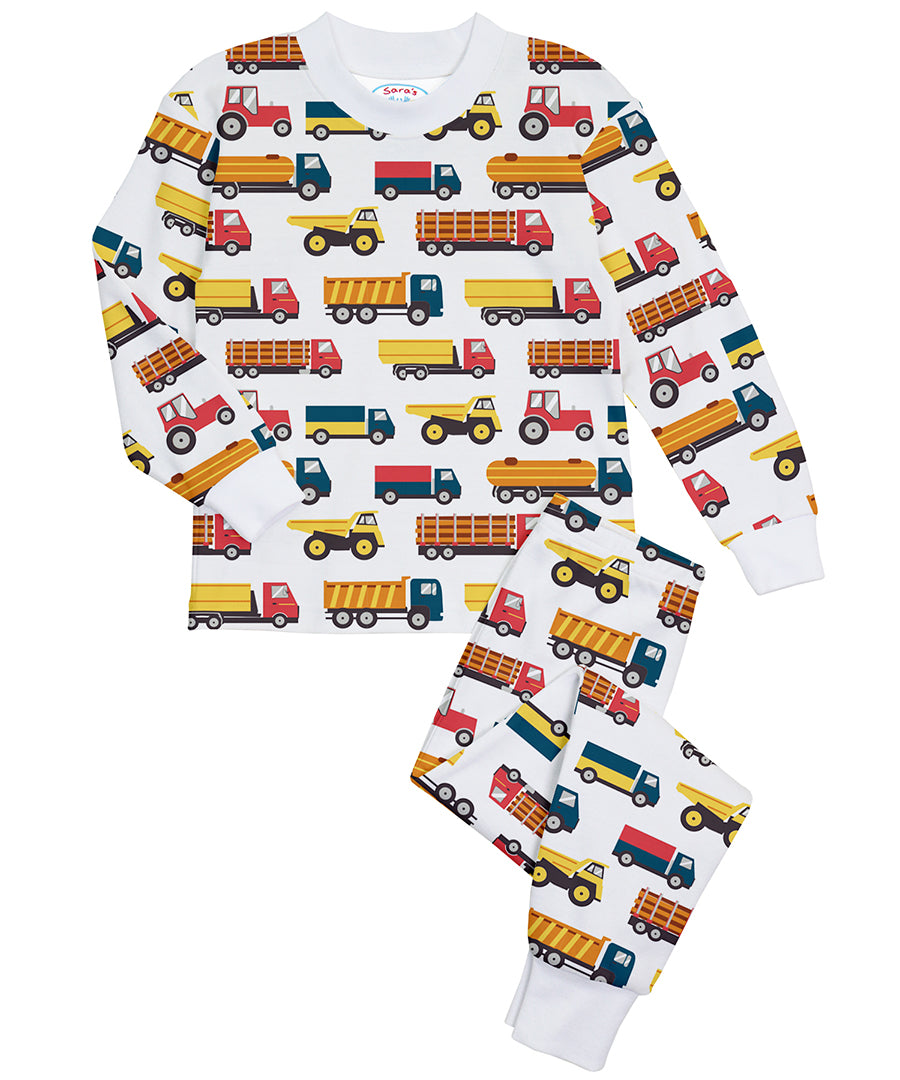 Sara's Prints Trucks Pajamas