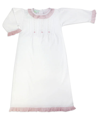 Baby Threads Lily Rose Knit Gown-White