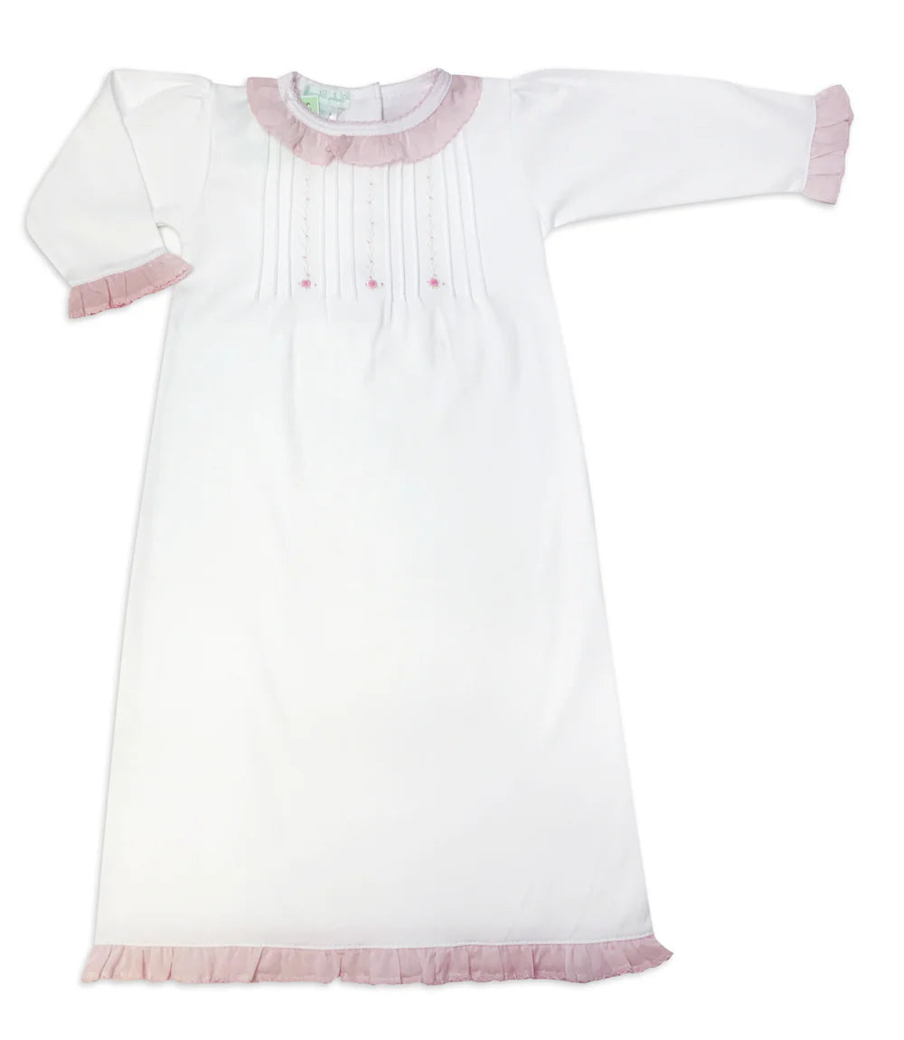 Baby Threads Lily Rose Knit Gown-White