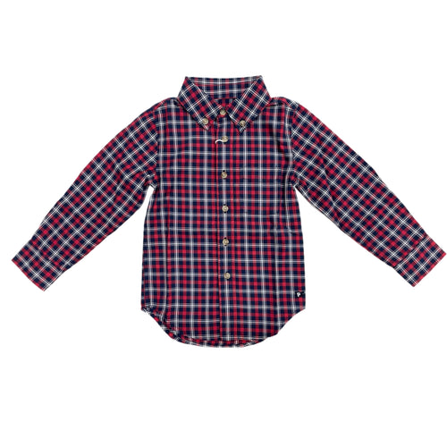 Pedal Navy/Red Plaid Shirt