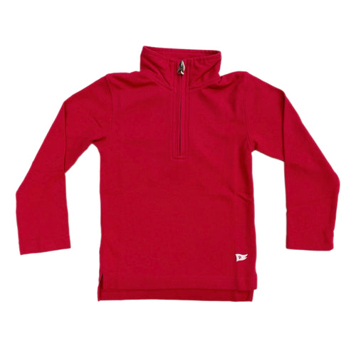 Pedal 1/4 Zip Scott Pull Over-Red