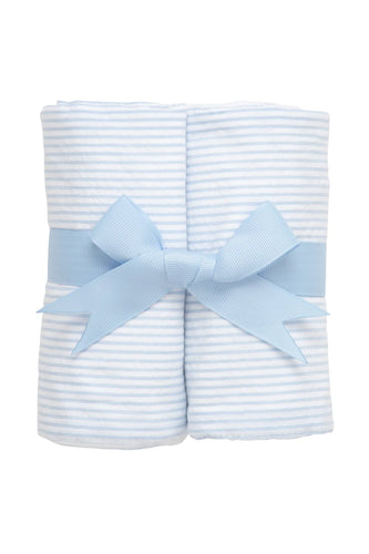 3 Marthas Blue Seersucker Set of Burp Cloths