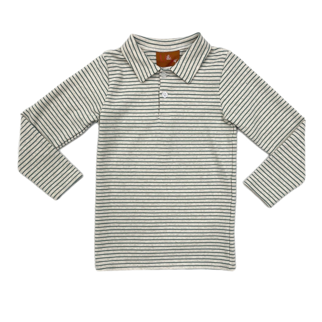 Millie Jay Weston L/S Shirt-Green Stripe