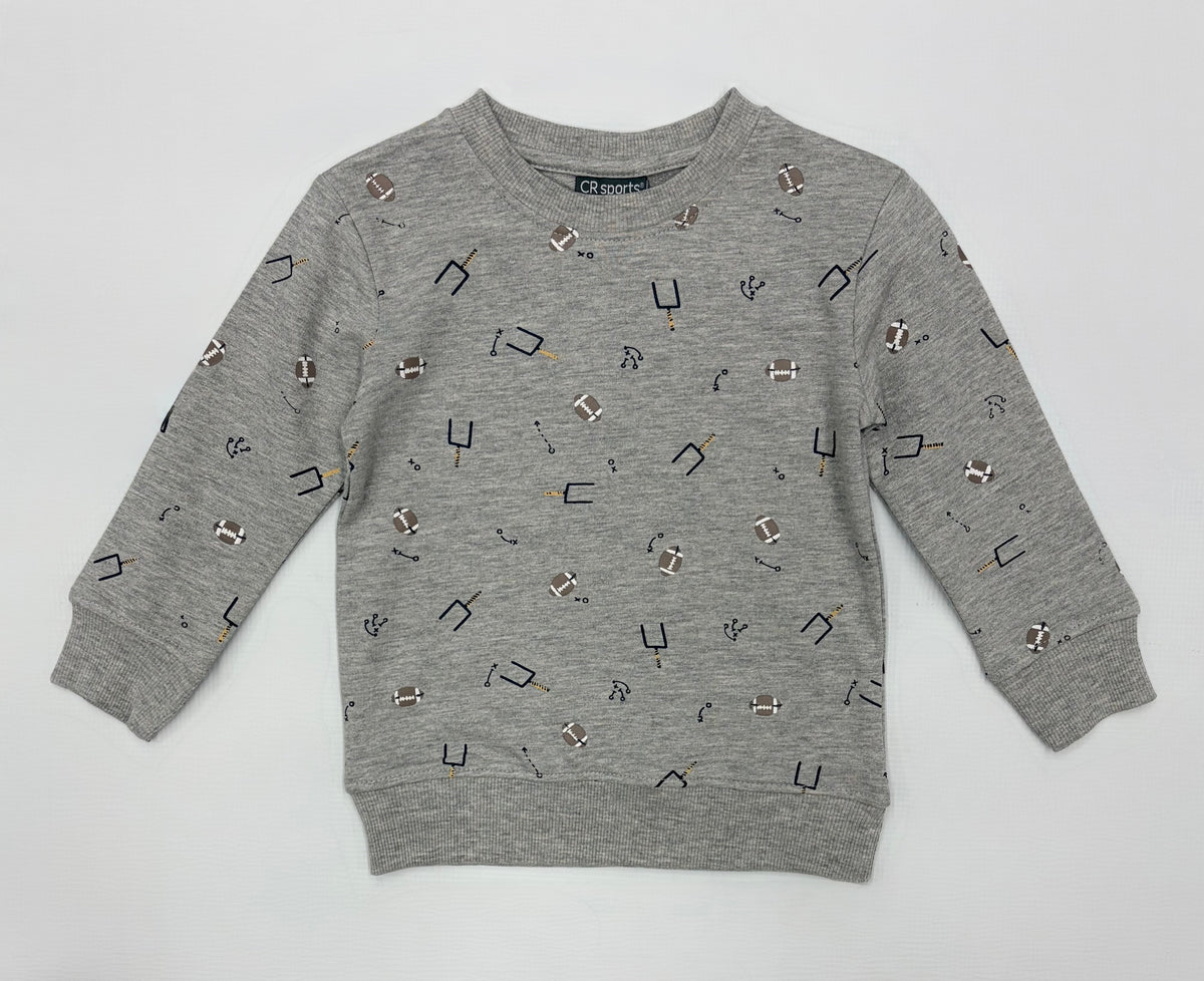 CR Kids Football Print Sweatshirt
