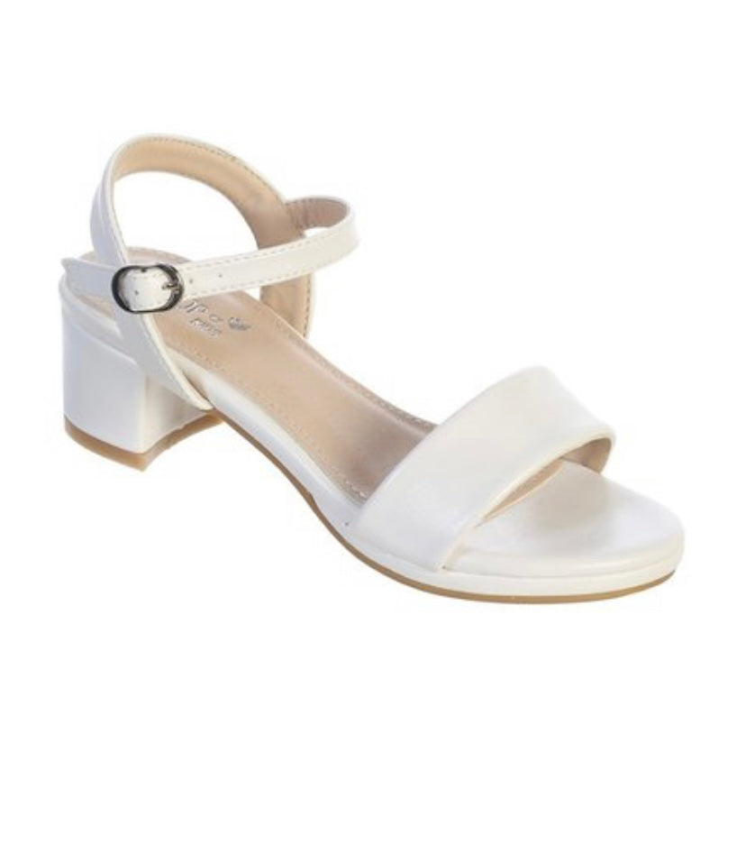 Tip Top Ivory Block Heel Sandal