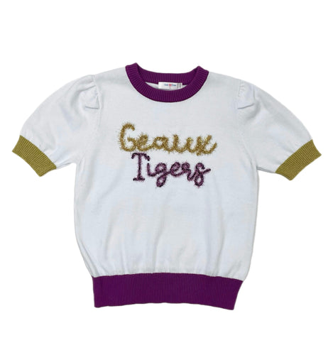 Lulu Bebe Geaux Tigers Tinsel S/S Sweater