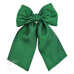 BC 4.5" Forest Green Satin Euro Knot Bow w/ Tails
