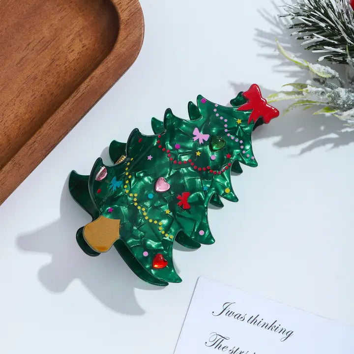 Christmas Tree Claw Clip