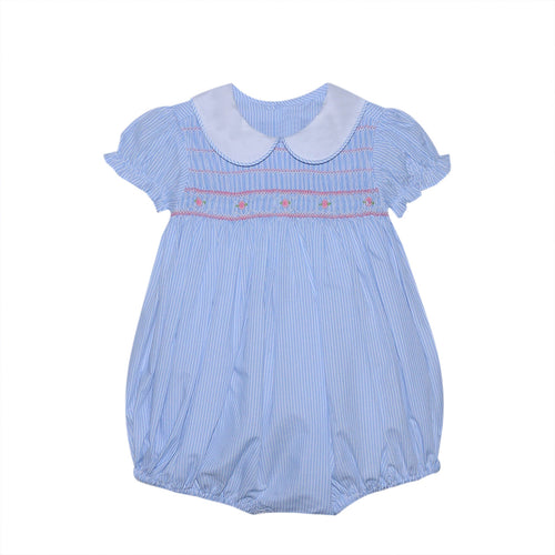 RN Blue Stripe Girls Asher Bubble
