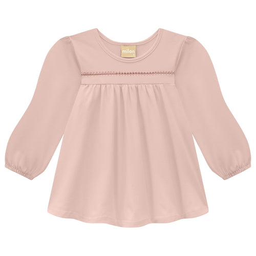 Milon L/S Stitched Yoke Tee-Pink