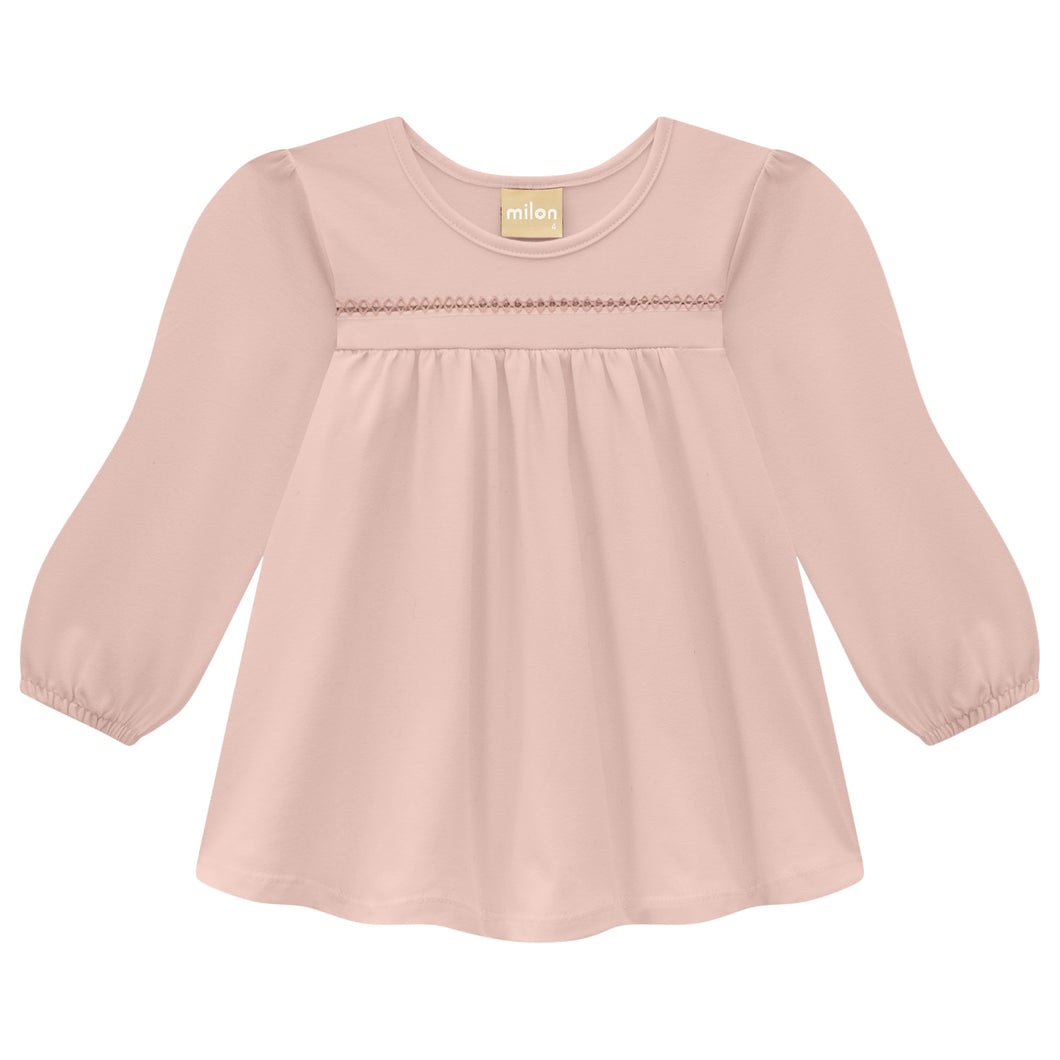 Milon L/S Stitched Yoke Tee-Pink
