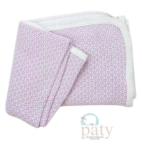 Paty Inc  Lavender Striped Blanket