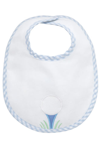 3 Marthas Golf Applique Bib-Blue
