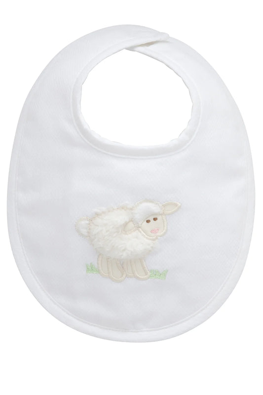 3 Marthas Lamb Applique Basic Bib-White
