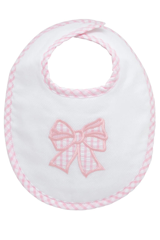 3 Marthas Bow Applique Basic Bib-Pink
