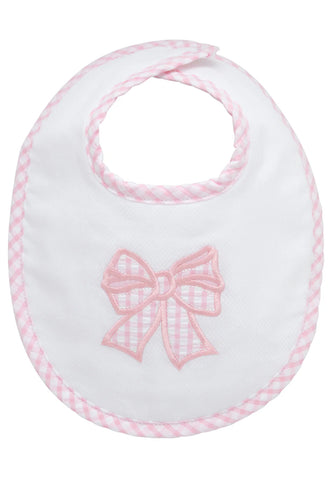 3 Marthas Bow Applique Basic Bib-Pink