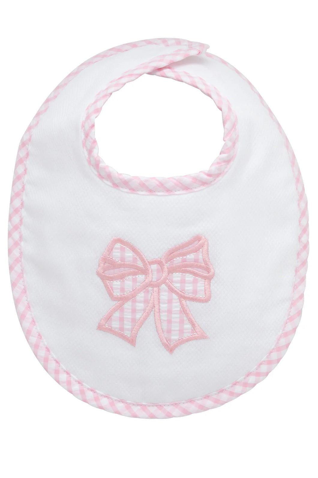 3 Marthas Bow Applique Basic Bib-Pink