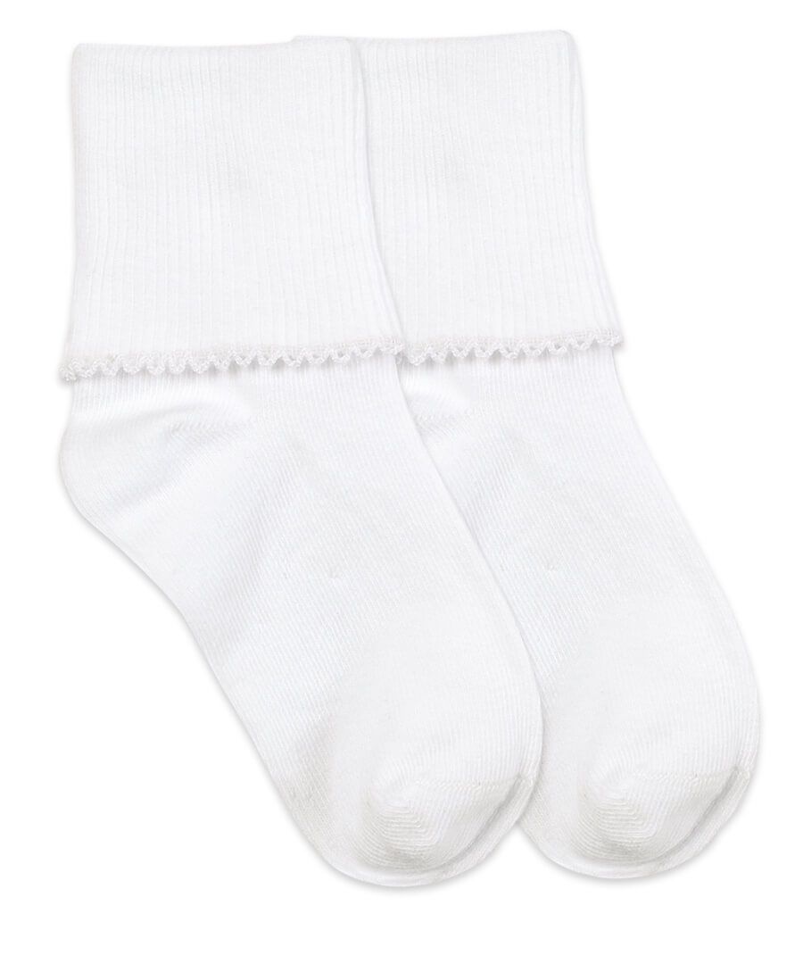 Jefferies Tatted Edge Turn Cuff Sock
