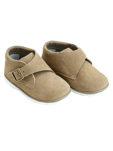 Im Link Finch Velcro Bootie-Khaki Suede