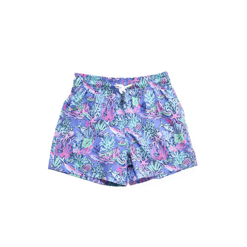 Blueberry Bay Marine Life Swim Trunks