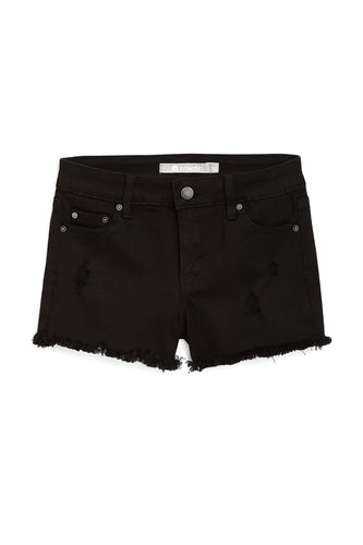 Tractr Brittany 5 Pocket Fray Shorts-Black