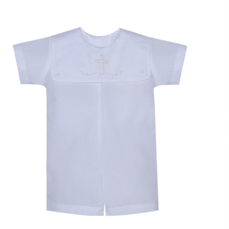 Baby Sen White Cross Romper