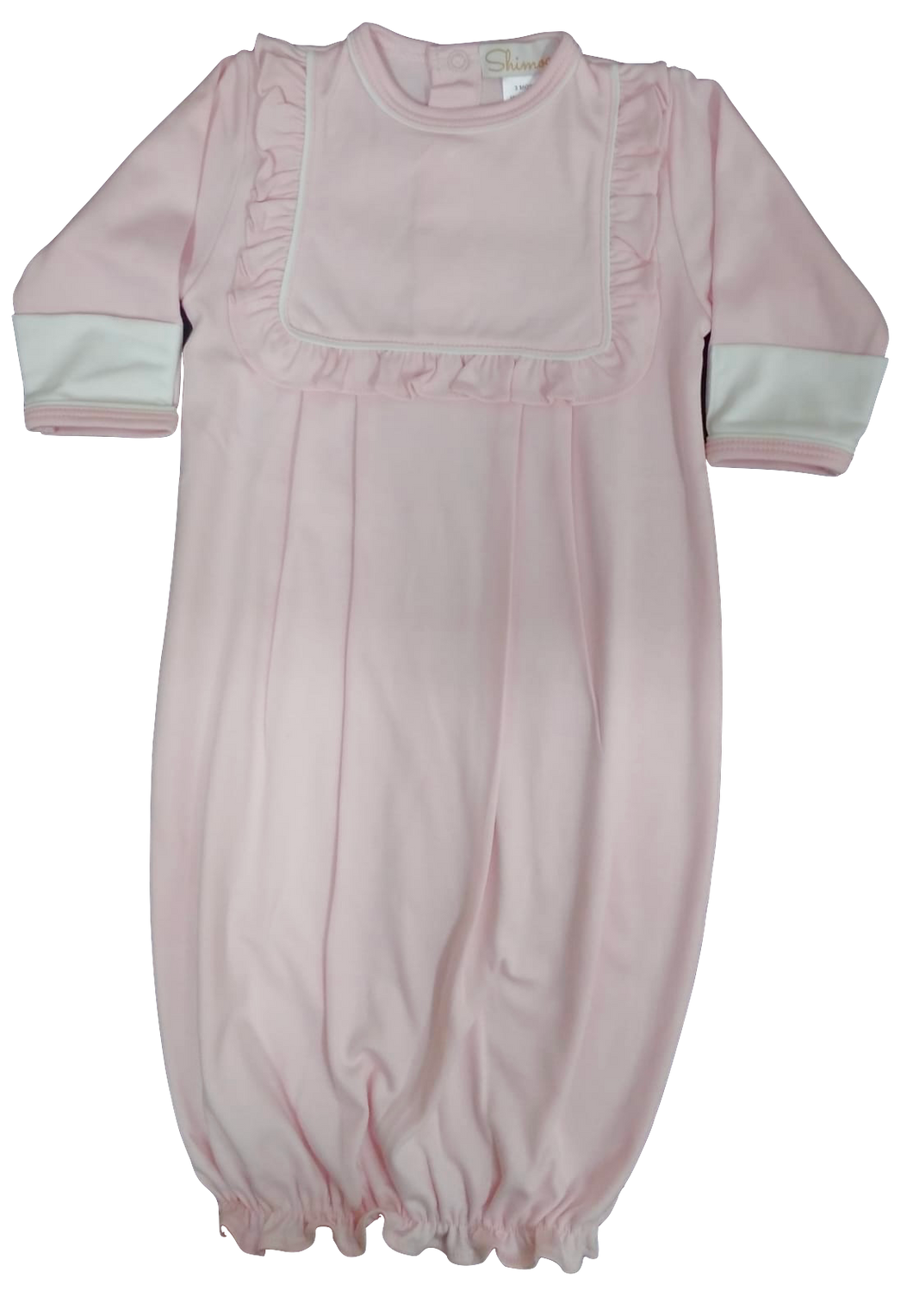 Shimoa Pink Gown w/ Ruffle Yoke