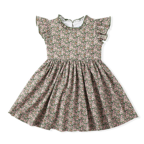 Swoon Baby Green/Mauve Floral Dress