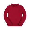 Organic Ruffle Trim Knit Top