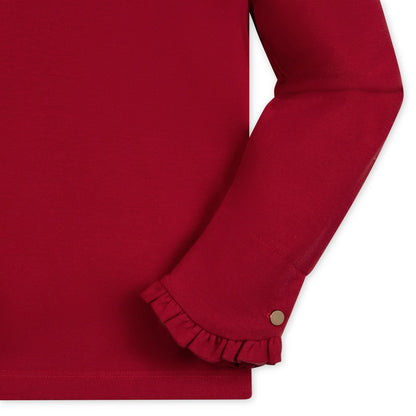 Organic Ruffle Trim Knit Top