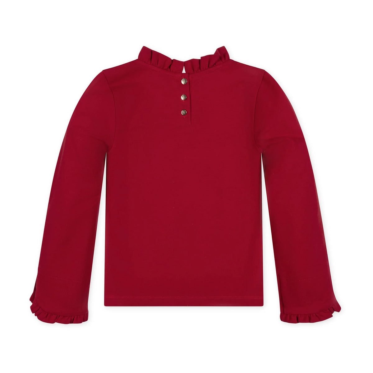 Organic Ruffle Trim Knit Top