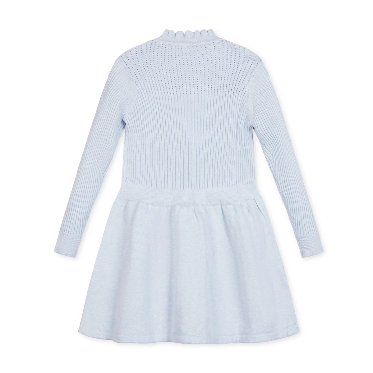 Organic Half Zip Ruffle Neck Sweater Dress