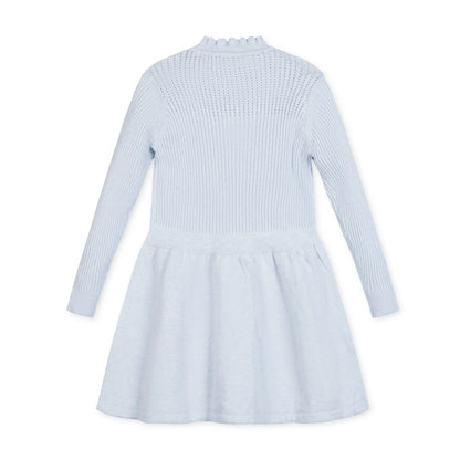 Organic Half Zip Ruffle Neck Sweater Dress